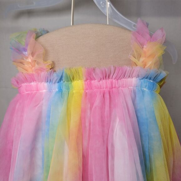Four Leaf Clover Infant Dress Pastel Tulle Sleeveless - Size 90cm (18Mo) - Picture 4 of 6